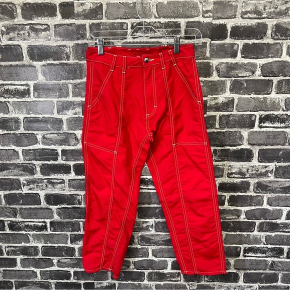 Eckhaus Latta Red Blunt Trousers - size 26 - Picture 1 of 12